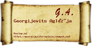 Georgijevits Aglája névjegykártya